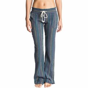 Roxy Pants Womens Medium Oceanside Flared Linen Jute Rope Belt